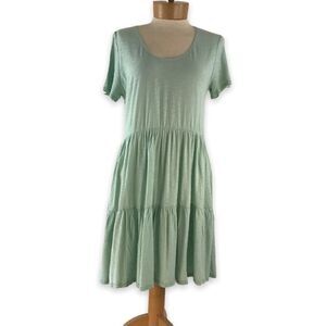 MCLA tiered short sleeve tent dress